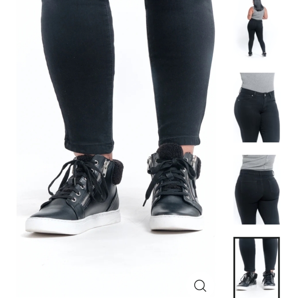 1822 black silk denim skinny jeans - Picture 6 of 8